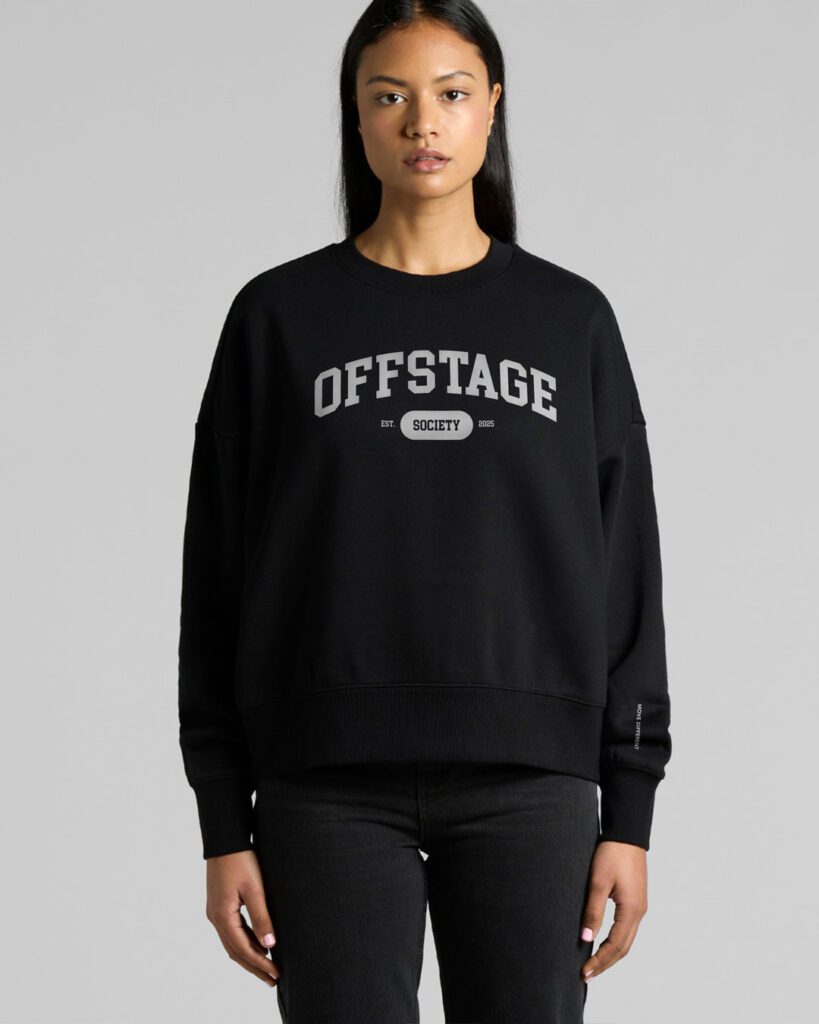OFFSTAGE Society – refined street dancewear for teachers and performing arts leaders.